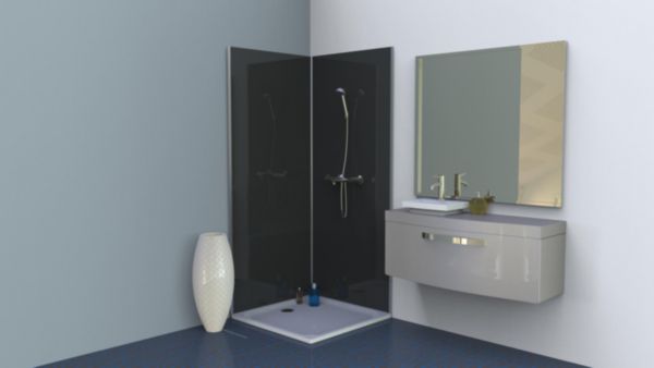 Panneau mural Decofast kit de base gris anthracite 200x90cm