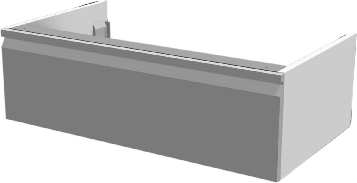 Meuble suspendu 1 tiroir finition taupe L 90 x l. 50 x H 25 cm
