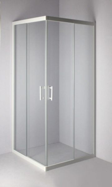 Paroi VERS'EAU accès d'angle, 2 fixes + 2 coulissants, l80xL80 cm
