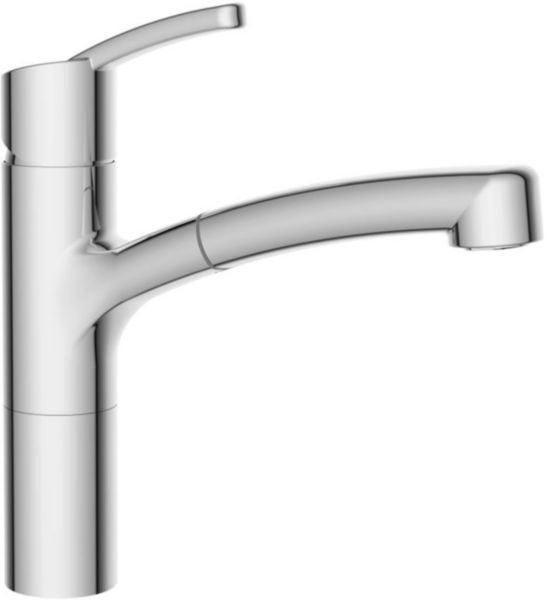 Mitigeur évier SEDUCTA 2 bec pivotant, orientable et douchette extractible
