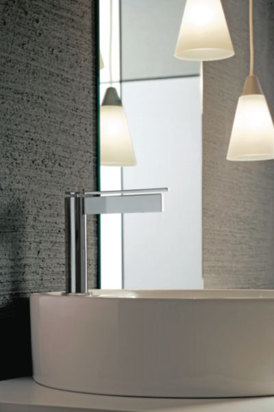Mitigeur lavabo TIME bec long, avec vidage