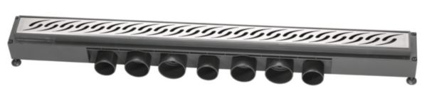 Caniveau de douche complet CONCERTO 70cm ABS Inox brossé