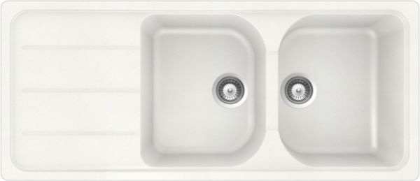 Evier Berlin 2 bacs 1 égouttoir alpina 1160x500