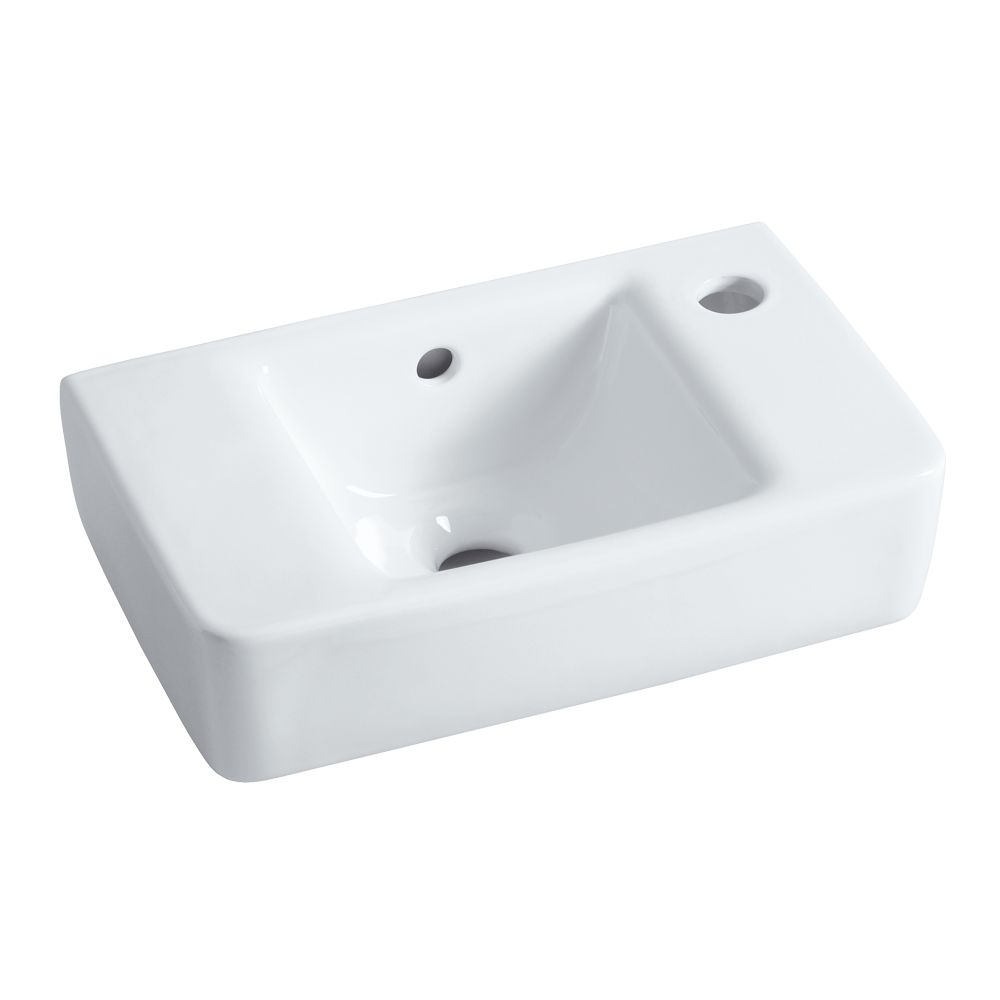 Lave-mains PRIMA STYLE 40x25cm, 1 trou percé à droite