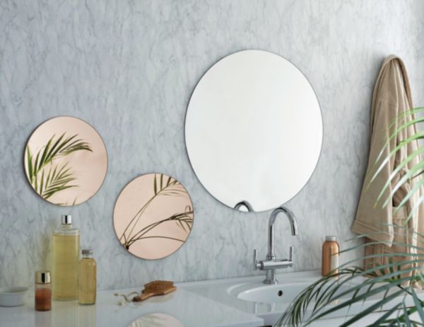 Miroirs ROSALES, coffret 3 miroirs, Ø 60 cm