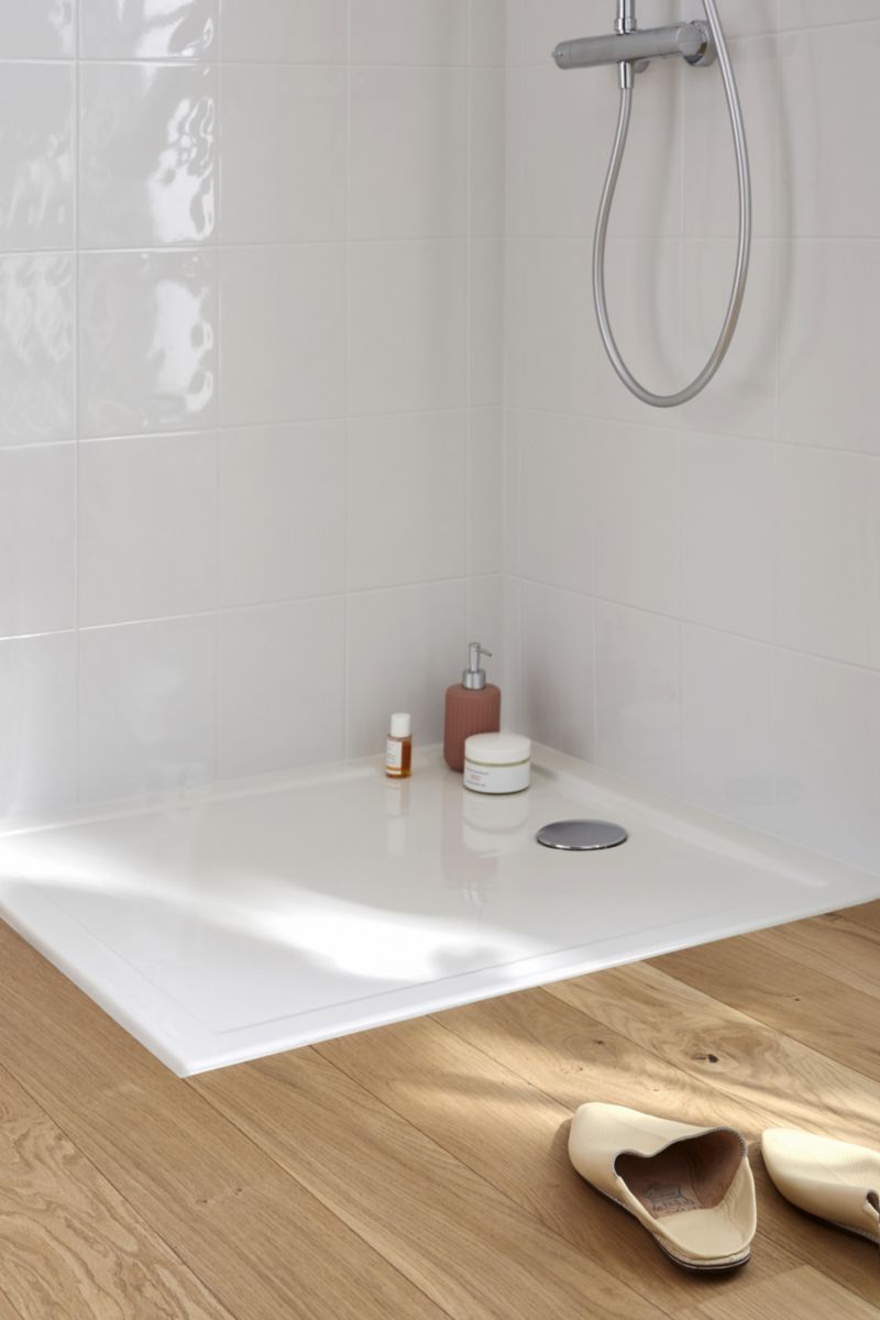 JACOB DELAFON Receveur céramique KYREO extra plat 120 x 90 cm bonde à