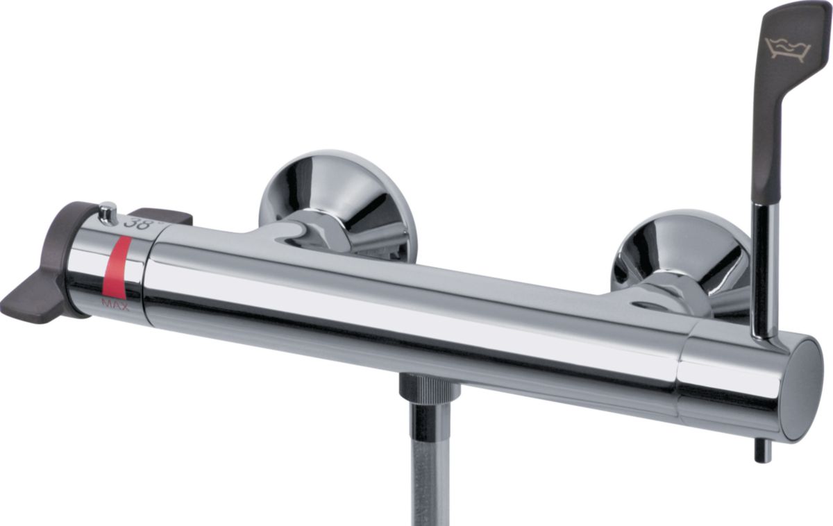 AICA Colonne De Douche Thermostatique Chromée Avec Mitigeur Réglable En