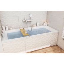 Baignoire rectangulaire duo Alterna Plénitude 3 180 x 80 cm acrylique blanc vidage inclus