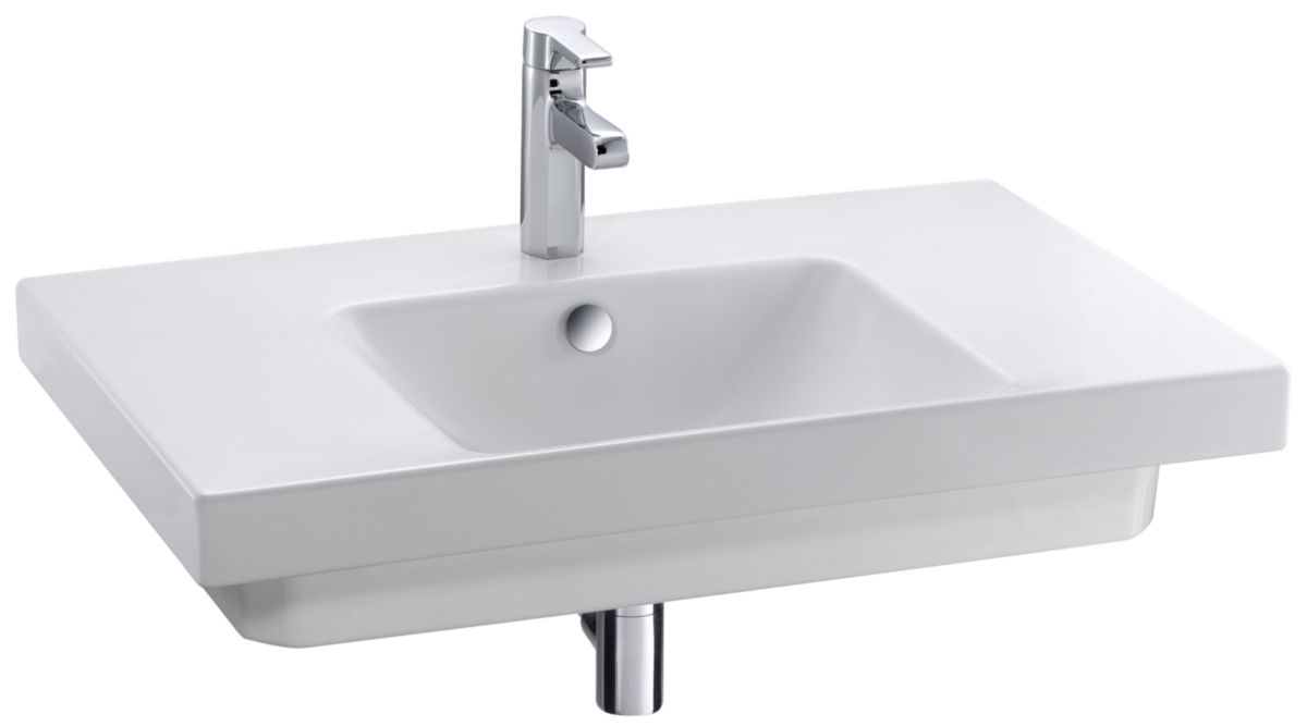 JACOB DELAFON Planvasque ODEON UP 80 x 50 cm Blanc réf. E479600 Cedeo