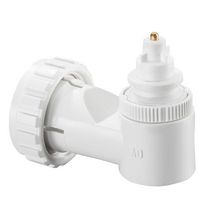 Adaptateur d'angle, blanc, pour montage sur corps de robinets thermostatiques avec raccordement à griffes à la tête Réf.1011452