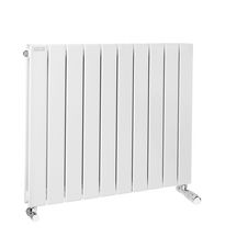 Radiateur eau chaude Acova Fassane vertical double, à éléments horizontaux, 400W (dT50), Haut. 800 mm, Larg. 296 mm, 4 éléments, racc. excentré par le bas, Aller/Retour réversible, appareil réversible Haut/Bas, Blanc RAL 9016 Réf. HXD-080-029