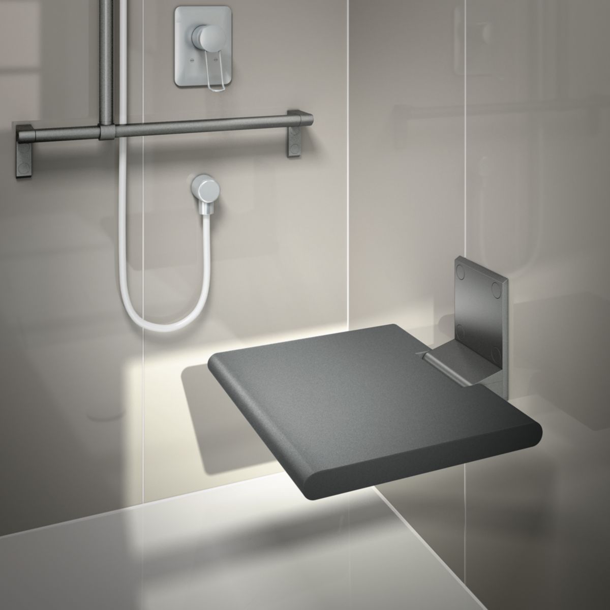 NORMBAU Siège de douche rabattable CAVERE 380 mm 700.844.380