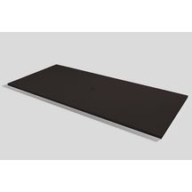 RECEVEUR DE DOUCHE BASE SLATE 100 NOIR MOKA (moka) (180x100) CENTRÉ. Bonde standard incluse.
