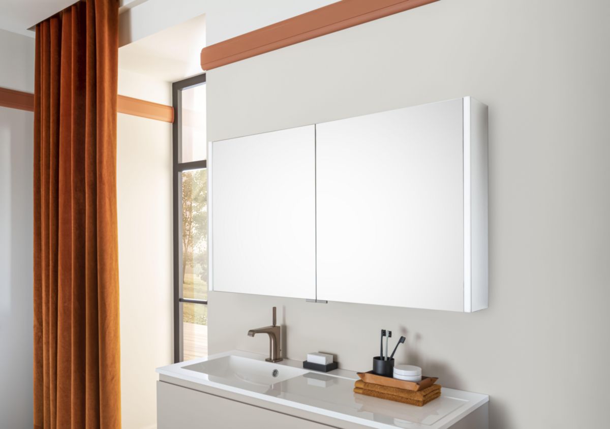 DELPHA Armoire de toilette Eclat absolu 2 portes (P.60 + P.60) H.69 x