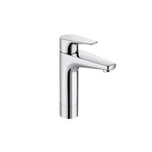 Mitigeur lavabo Mezzo Plus livré avec flexibles d'alimentation sans tirette ni vidage ouverture sur l'eau froide débit limité à 5 l/min Chromé réf. A5A3D90C00