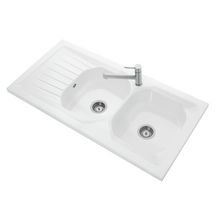 GEBERIT - Evier REDON 1 cuve 1 égouttoir 100x60 blanc réf. 692000000