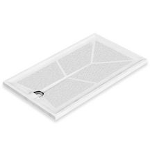 Receveur de douche simple BRADDAN, extra-plat, à poser ou à encastrer, 120 x 82 cm, blanc Réf. 16045