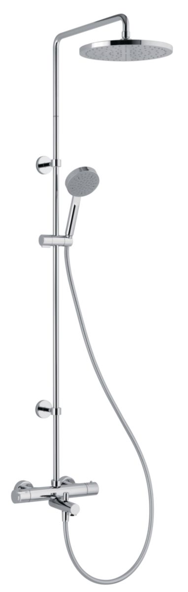 Alterna Colonne Bain Douche Plenitude Avec Mitigeur Thermostatique Chrome Cedeo