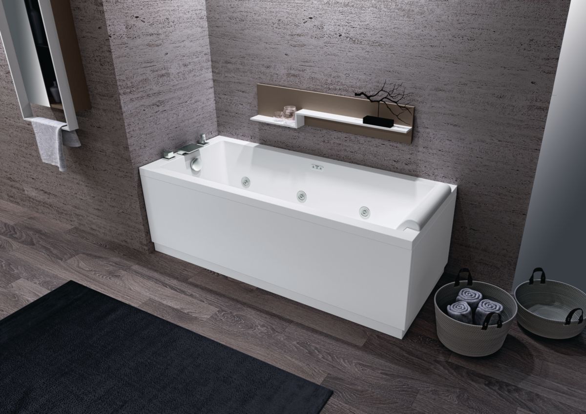 CALOS 2 170X75 WHIR+AIR+DES.PUP.ELECT.VID.AUTOM.BLANC DOUX SANS TABL.FIN.CHROME