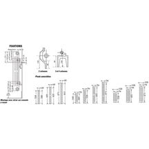 Elément de radiateur en fonte SAVANE/RAFAEL 2 type S4 119 watts hauteur 630 mm largeur 65 mm profondeur 142 mm Réf. C13346000