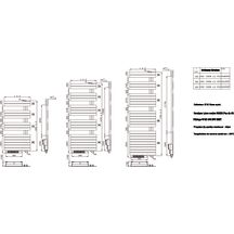Sèche-serviettes CONCERTO asymétrique hauteur 1054 mm largeur 550 mm ... Sèche-serviettes CONCERTO asymétrique hauteur 1054 mm largeur 550 mm ...