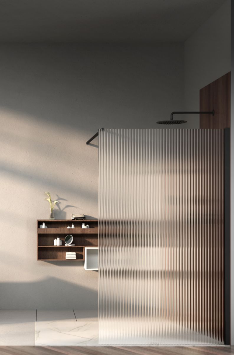 JACOB DELAFON Paroi de douche fixe espace ouverte CONTRA verre flute