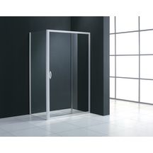 Accès face Alterna MEZZO à 2 volets coulissants extensible de 115 à 119 cm verre transparent