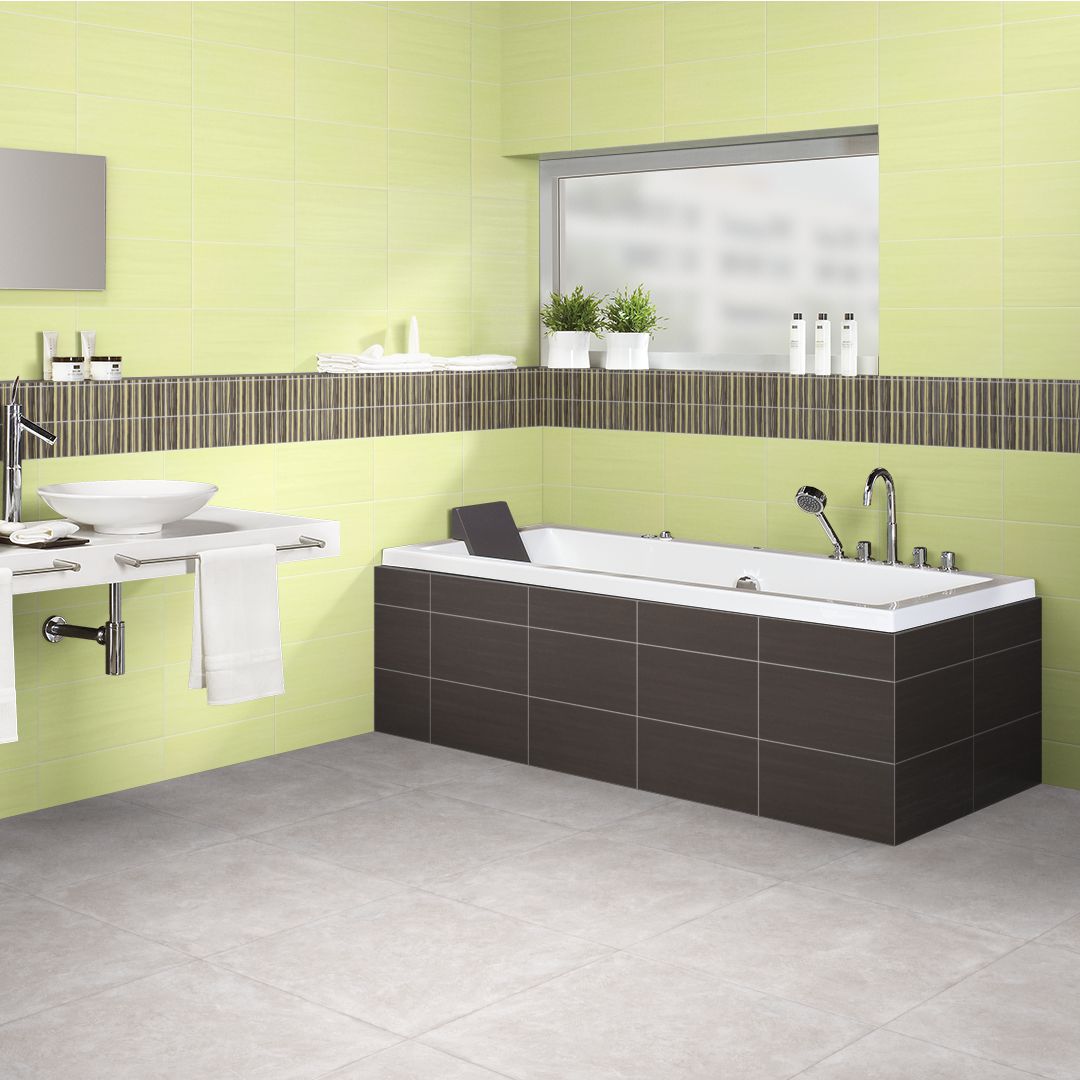 Envie De Salle De Bain Faïence Arte Home Tonus vert satiné 20x40cm | Envie de salle de bain