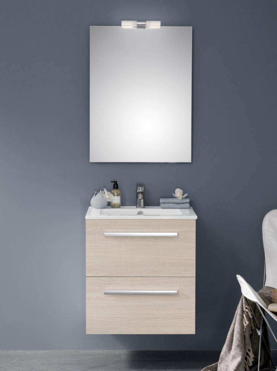 Salle De Bain Blanc Gris Et Noir ~ meuble 2 tiroirs 60 cm woodstock bois clair alterna sanitaire Salle De Bain Blanc Gris Et Noir ~ meuble 2 tiroirs 60 cm woodstock bois clair alterna sanitaire