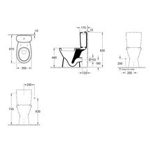 Cuvette Volta+ vita sortie horizontale blanc réf. 7G051001