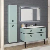 Miroir LED NARCISSE Cadre Noir L.120 cm - Classe II - IP44 - CE - Classe énergétique G Réf. 1746532