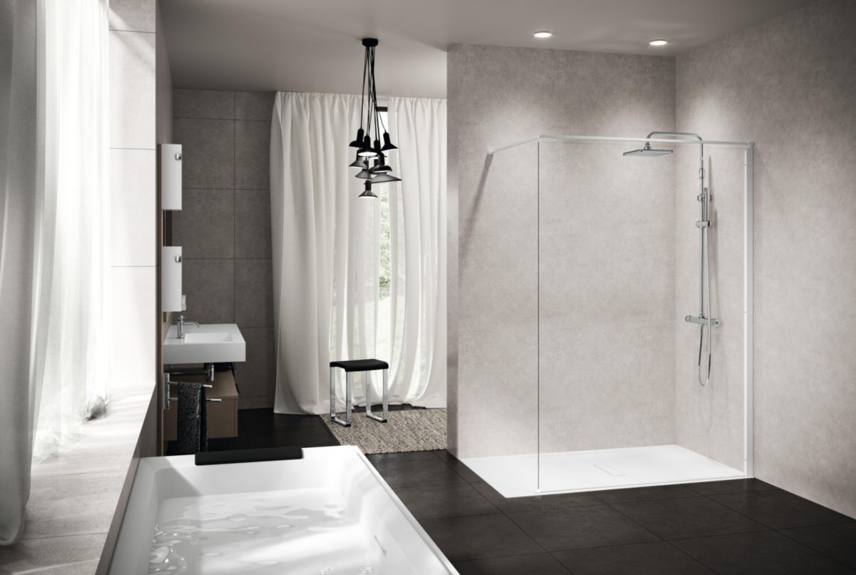NOVELLINI - Parois de douche KUADRA h 110 ext.107-110 cm verre
