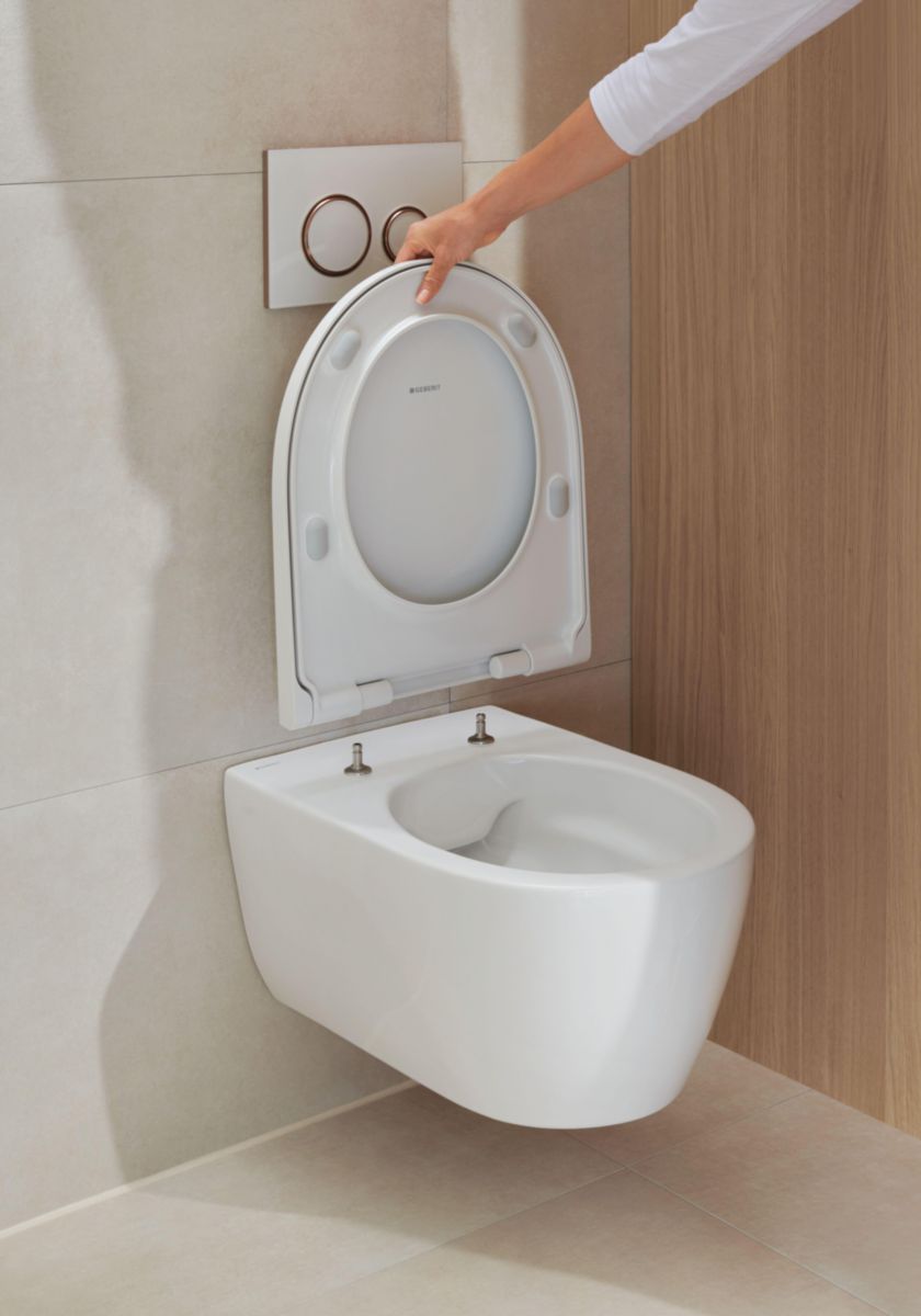 GEBERIT Pack WC suspendu iCon Rimfree avec abattant a fermeture ralentie et declipsable Ref. 501.664.00.1 Cedeo