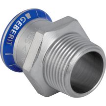 Jonction filetée D15-1/2mm, acier inox Réf 31703