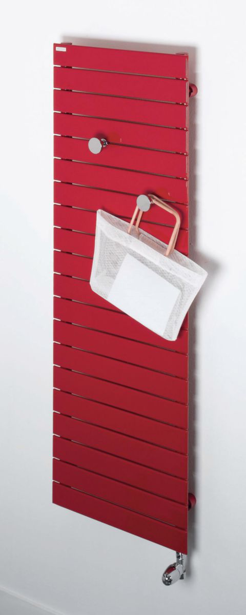 Sèche-serviette Acova Régate Eau Chaude Status, puissance 766W (dT50), hauteur 1481 mm, largeur 500 mm, raccordement par le bas, excentré, Aller/Retour réversible, couleur Réf. PX-148-050C