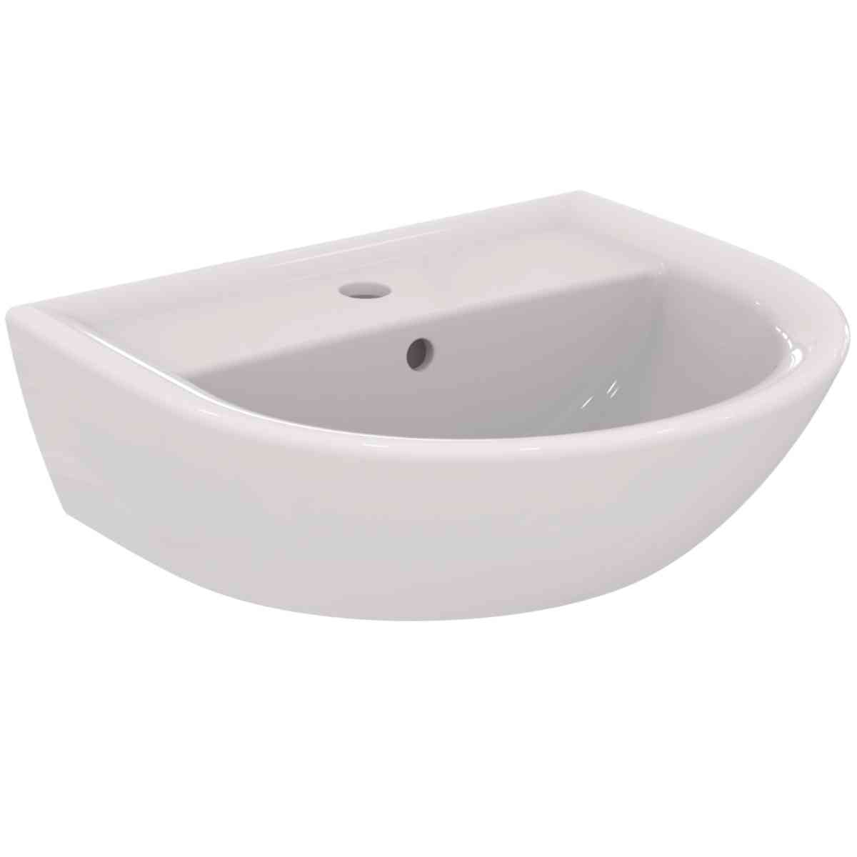 PORCHER Lavabo ULYSSE 50 x 44 cm en grès avec trop-plein