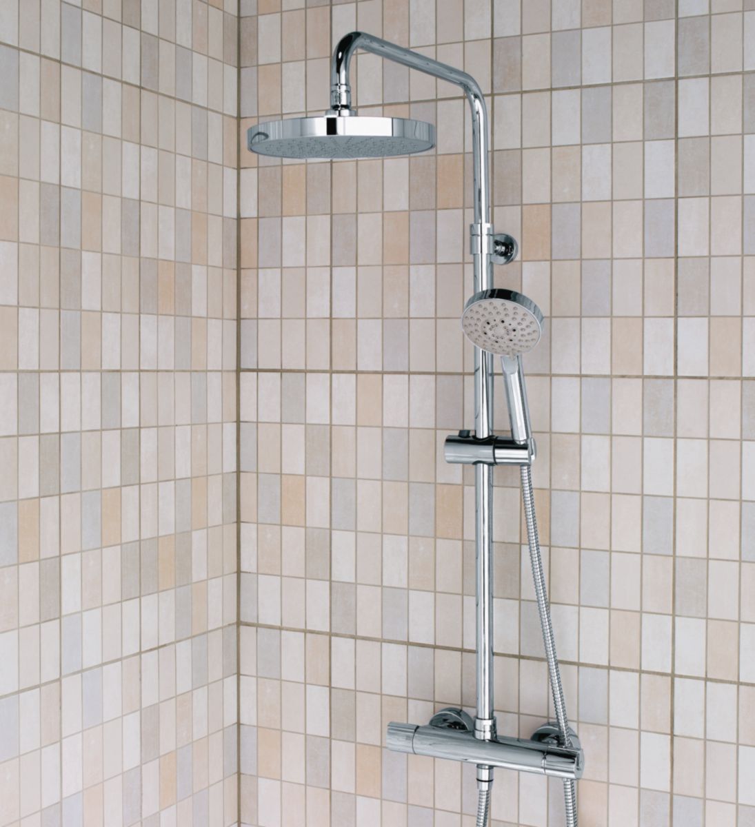 ALTERNA Colonne de douche CONCERTO avec mitigeur thermostatique chromé Cedeo