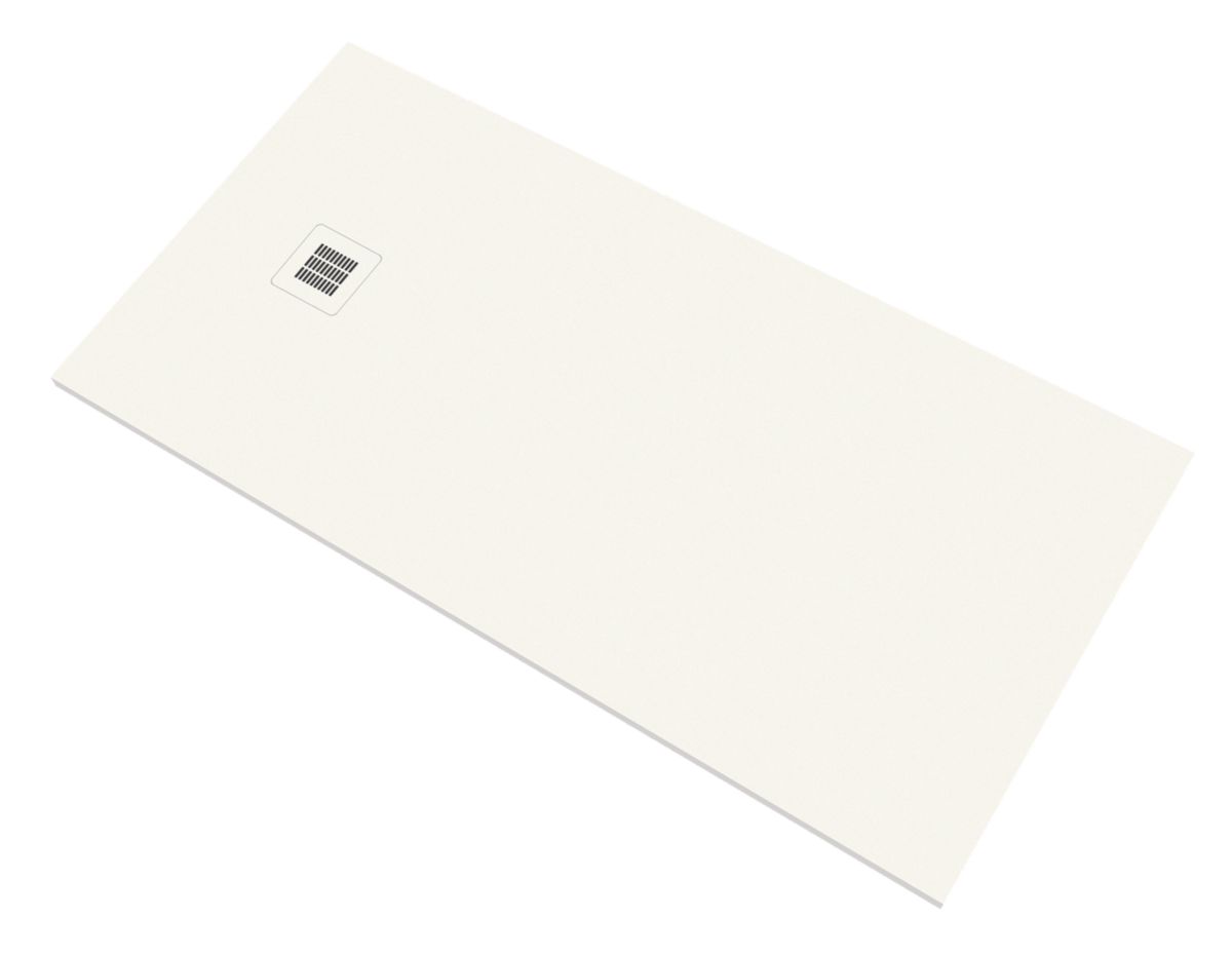 Receveur de douche à poser ou à encastrer One Kromat finition Microtex 75x130 couleur: Bianco