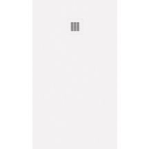 Receveur de douche à poser ou à encastrer One Kromat finition Microtex 75x130 couleur: Bianco