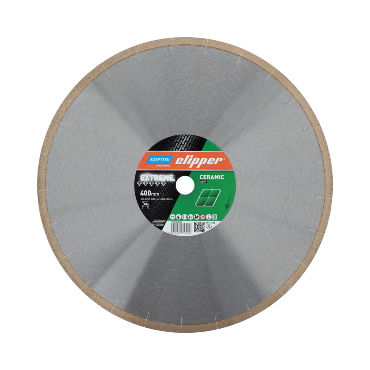 Disque Diamant Norton Clipper Standard Ceramic 200x25.4mm - Pour Coupe Carrelage, Pierre