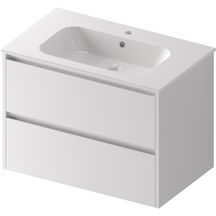 Meuble Alterna All Day 2 tiroirs 85 cm blanc brillant universel 100 ALU BS 2C 504 CV
