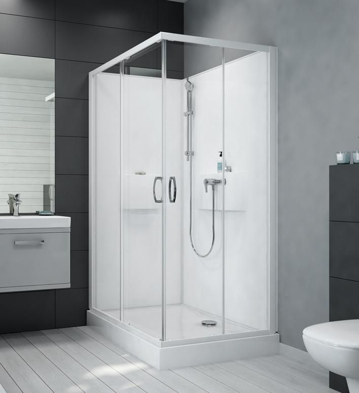 Cabine de douche rectangulaire verre