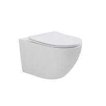 Pack WC suspendu mural en verre blanc + cuvette suspendue carénée slim