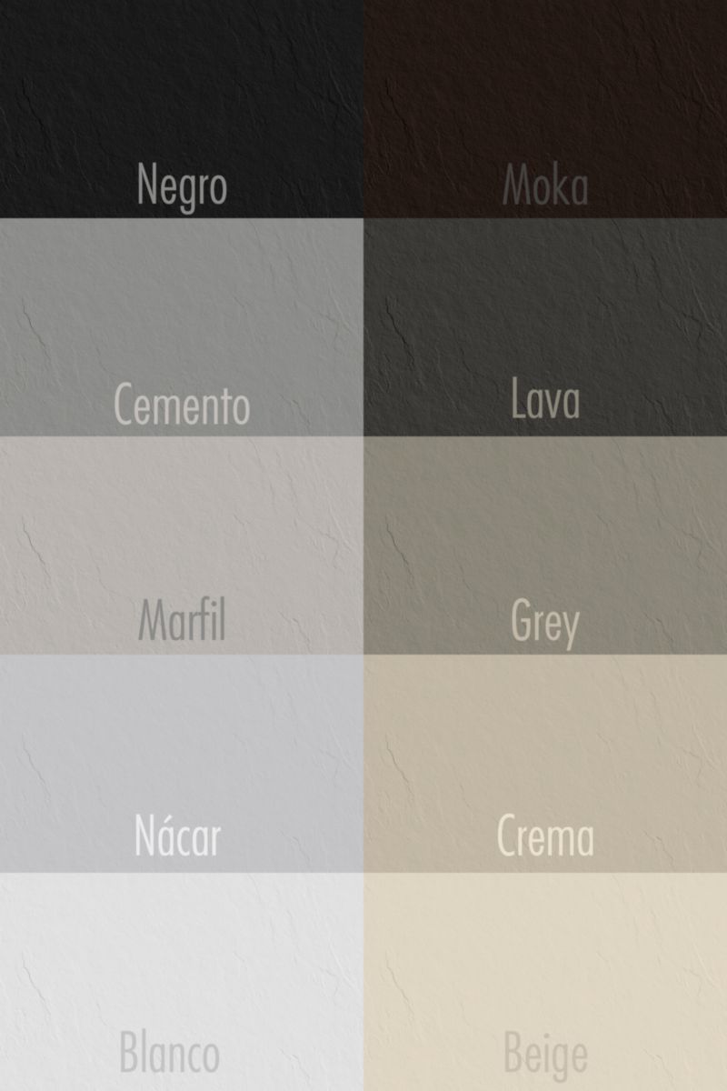 Receveur de douche Unic Slate aspect ardoise en akron aspect déco rectangulaire 180 x 100 cm beige Réf. 53029474