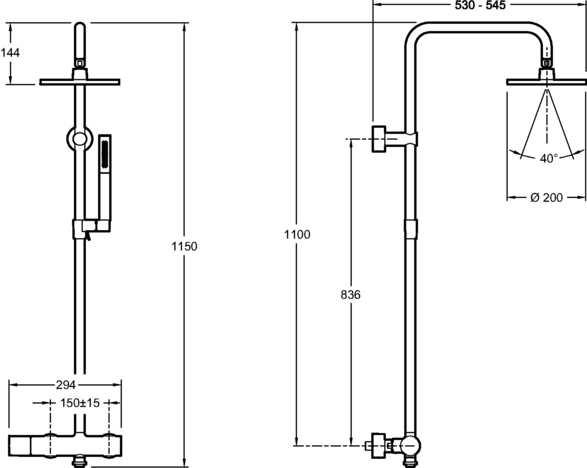 JACOB DELAFON Colonne de douche TOOBI chromé réf. E15370CP Cedeo