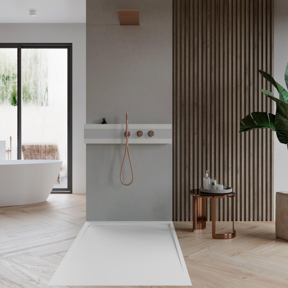 Receveur de douche Line X Kromat Lisse 100x170 Graphite Réf. SLIS0579-GRA