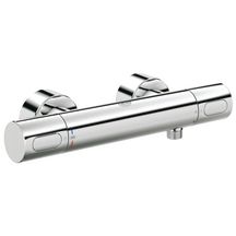 Chrom/é Mitigeur de douche thermostatique sans raccords Grohe Grohtherm 1000 Performance Poign/ée ProGrip avec structure molet/ée /& bouton /économie 34777000