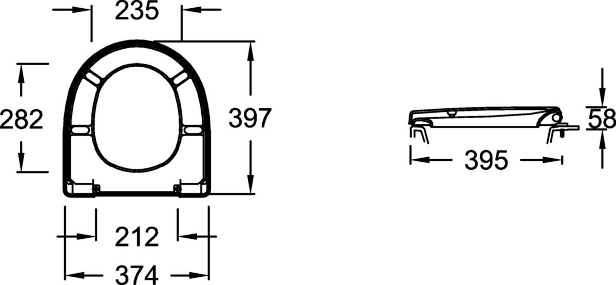 Abattant WC frein de chute et déclipsable Odéon Up Compact