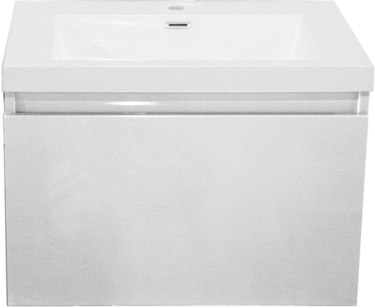 Meuble sous vasque Alterna Primeo 70 cm suspendu 2 tiroirs blanc