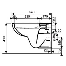 GEBERIT - Pack WC PRIMA RIMFREE suspendu avec abattant frein de